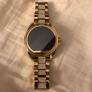 RARE Michael Kors Gold Glitter Bradshaw SmartWatch